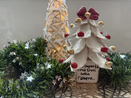 Alberello bianco "Non importa cosa trovi sotto l'albero...ma chi trovi INTORNO"
