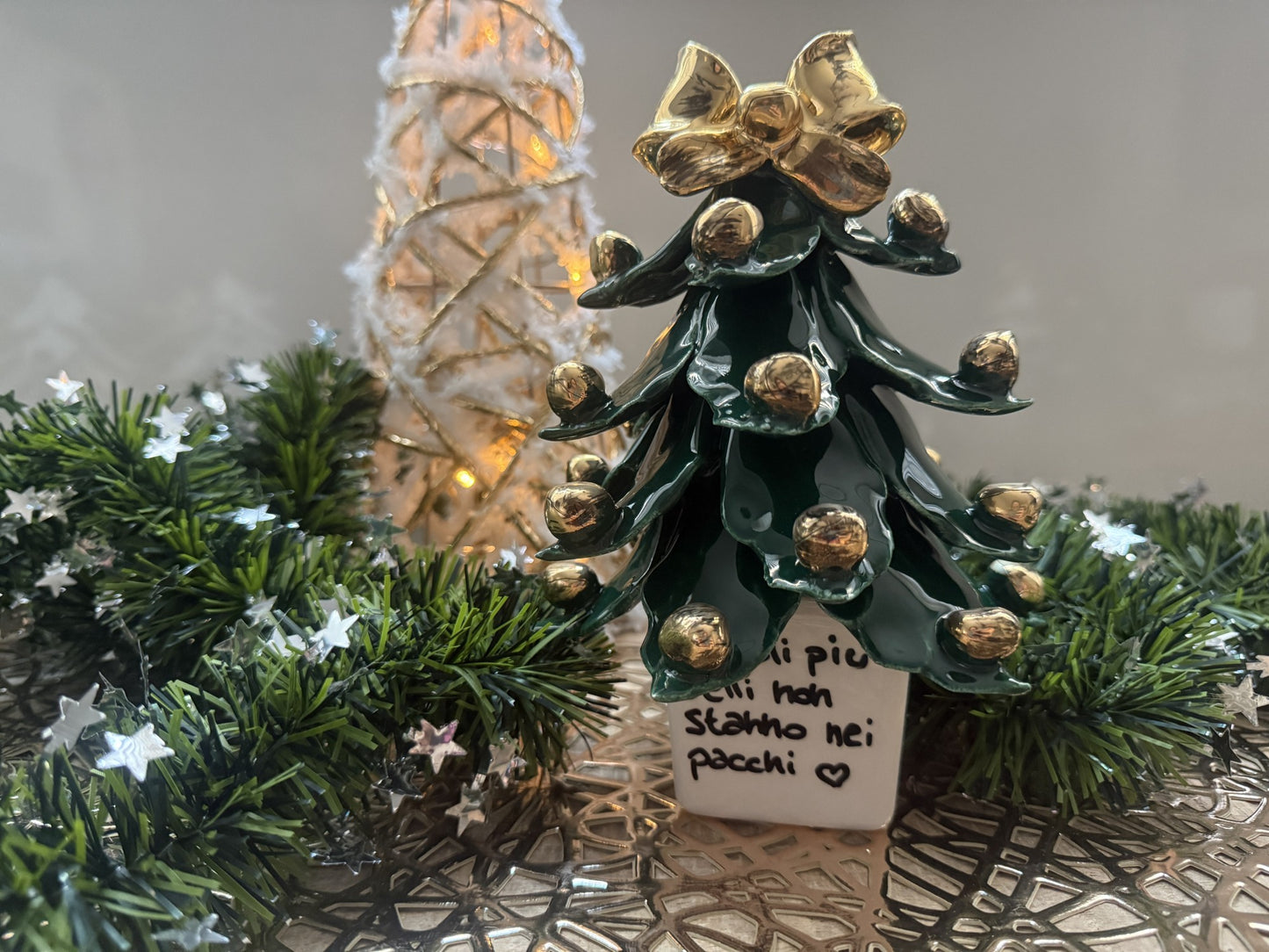 Alberello verde GOLD "I regali più belli non stanno nei pacchi"