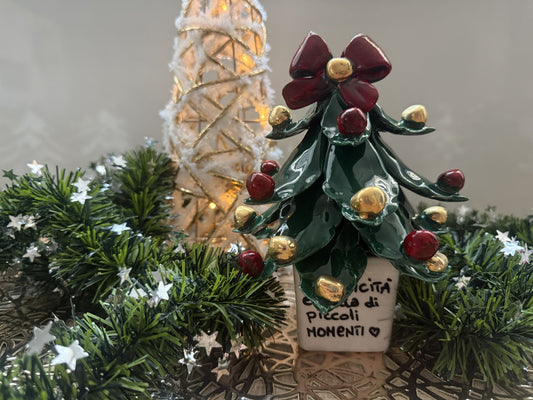 Alberello verde "La FELICITÀ è fatta di piccoli momenti"