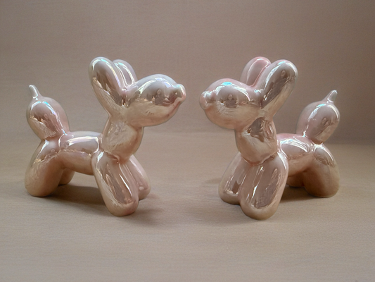 Cagnolini Balloon in Ceramica rosa cipria perla