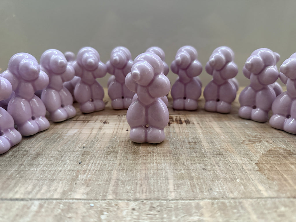 Cagnolini Balloon in Ceramica barboncino lilla