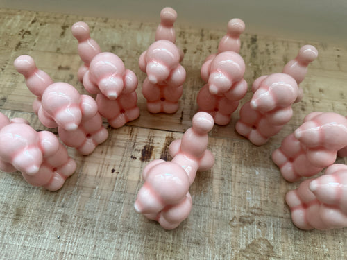 Cagnolini Balloon in Ceramica barboncino rosa cipria