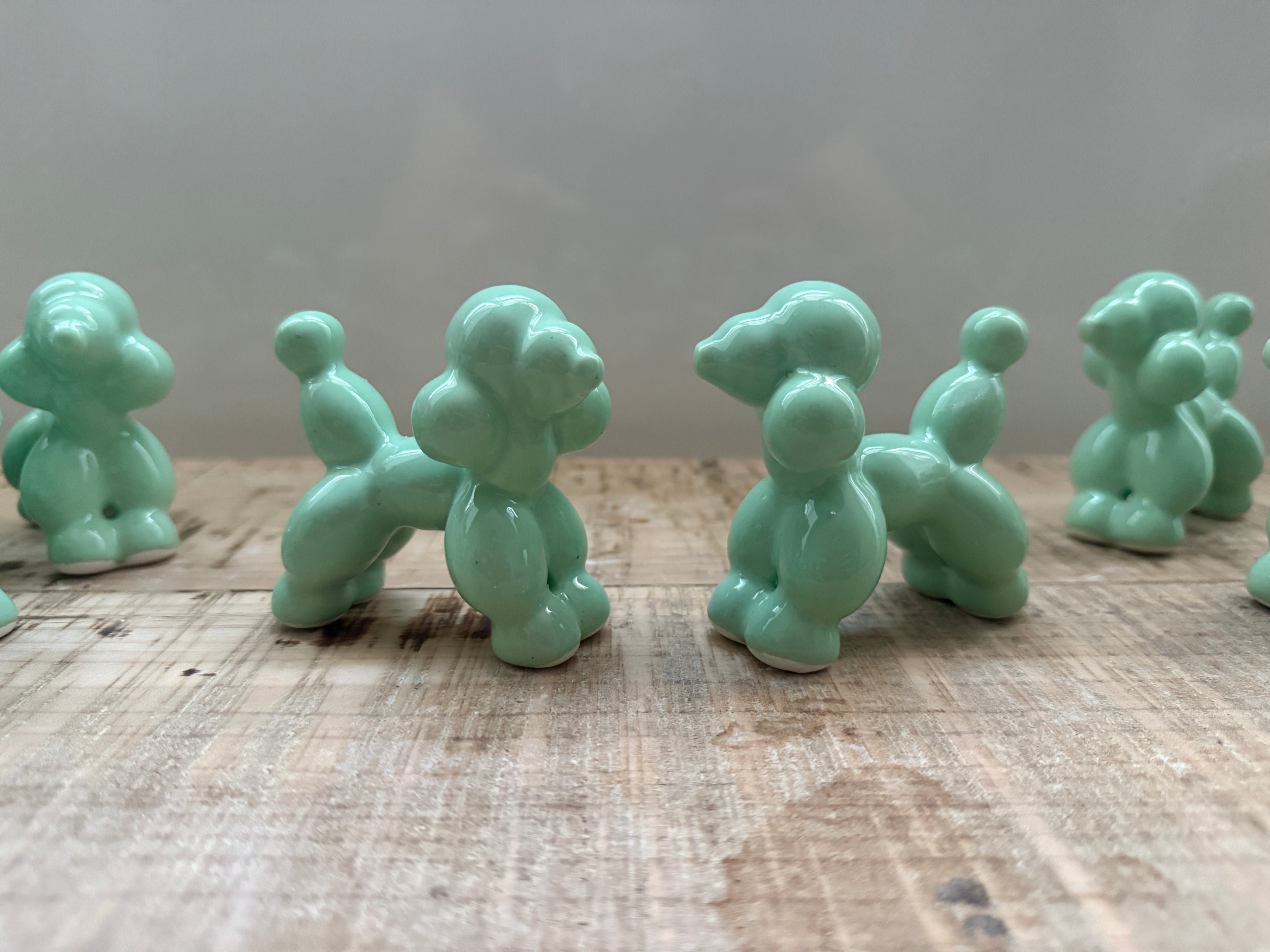 Cagnolini Balloon in Ceramica barboncino verde