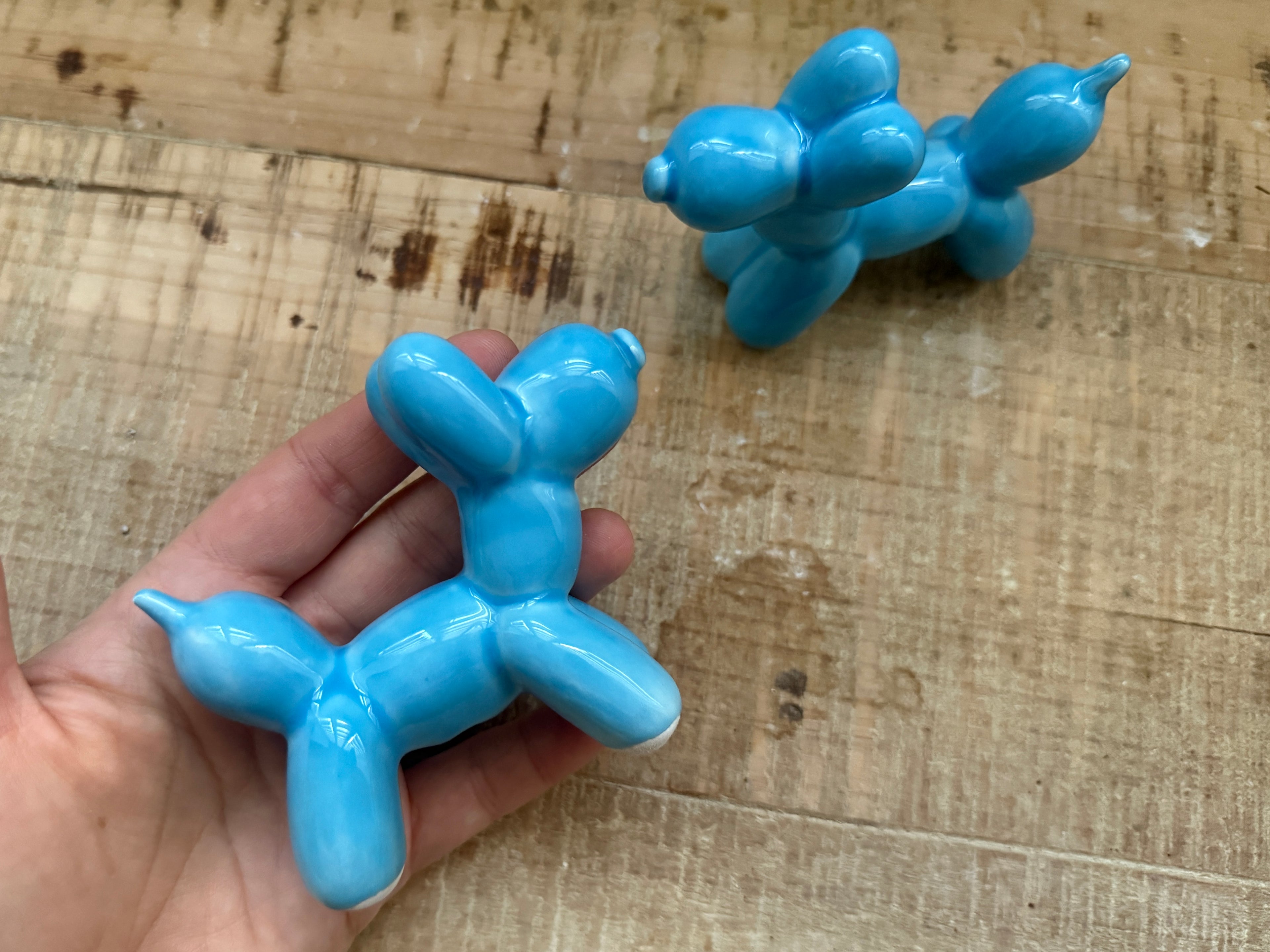 Cagnolini Balloon in Ceramica azzurro