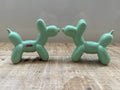 Cagnolini Balloon in Ceramica verde cuore argento
