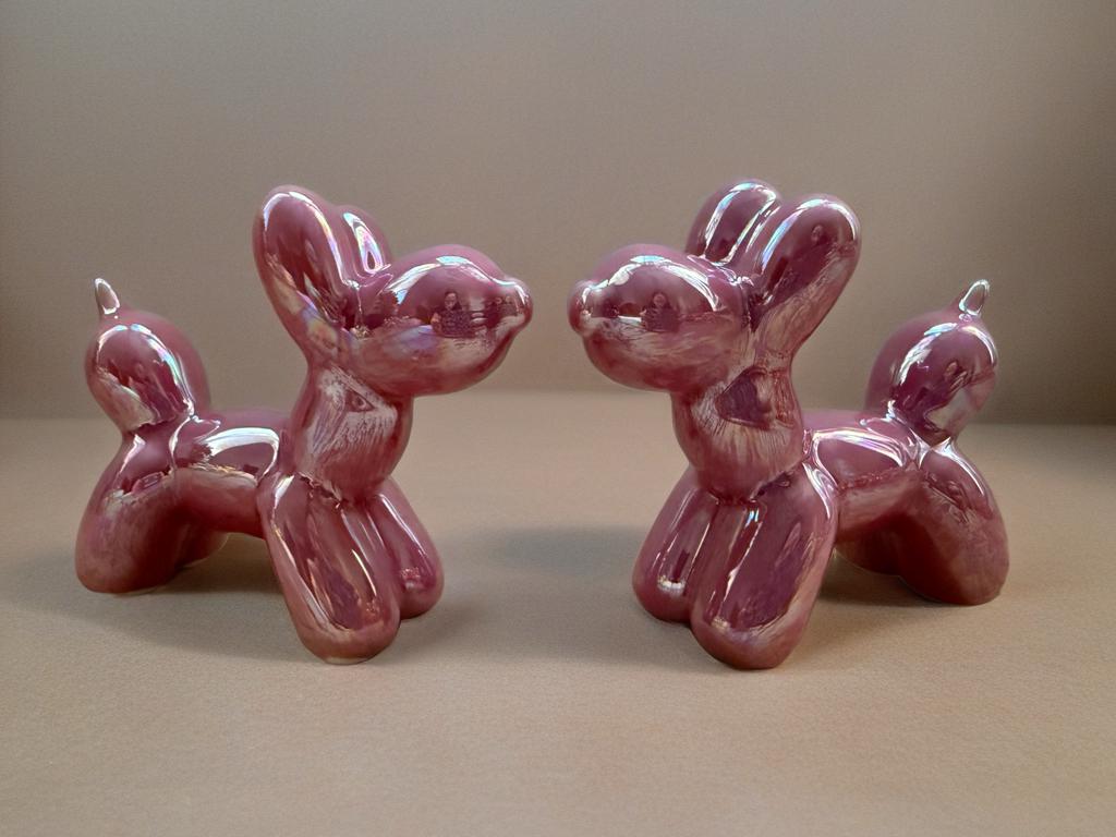 Cagnolini Balloon in Ceramica rosa perla
